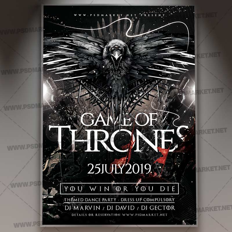 Download Game Of Thrones Flyer - PSD Template