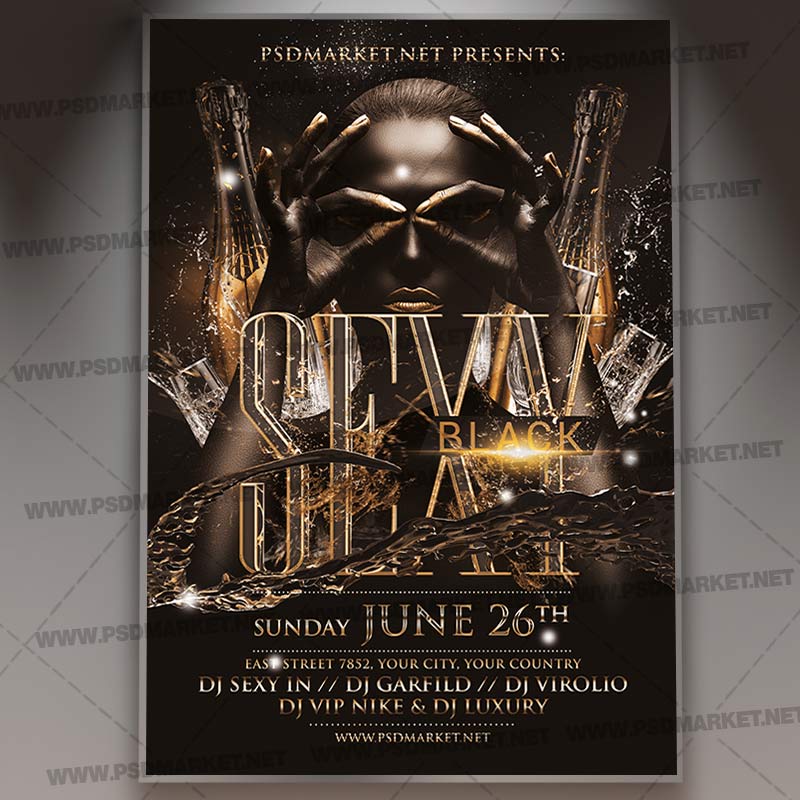 Download Sexy Black Party Flyer - PSD Template