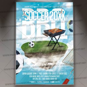 Download Soccer BBQ Flyer - PSD Template