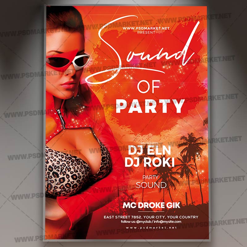 Download Sound Of Party Flyer - PSD Template