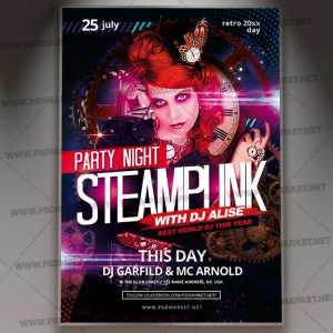 Download Steampunk Flyer - PSD Template