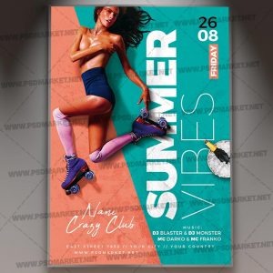 Download Summer Vibes Party Flyer - PSD Template