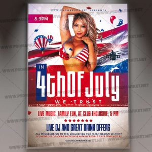 Download 4th of July USA Flyer - PSD Template