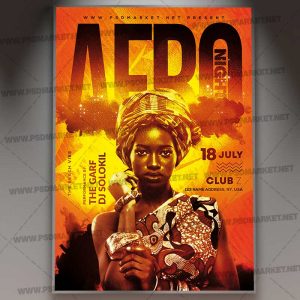 Download Afro Night Flyer - PSD Template