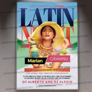 Download Latin Night Flyer - PSD Template