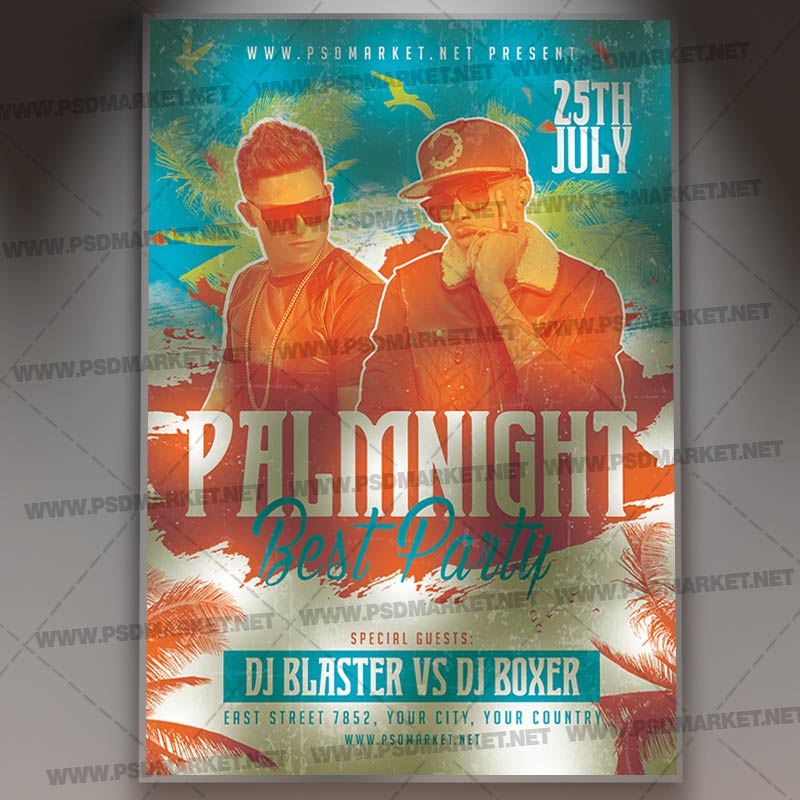 Download Palm Night Flyer - PSD Template