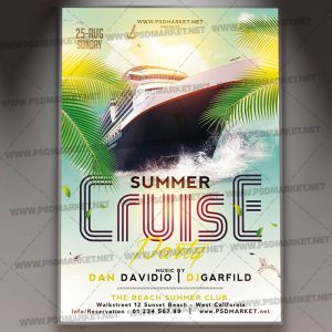 Download Summer Cruise Party Flyer - PSD Template