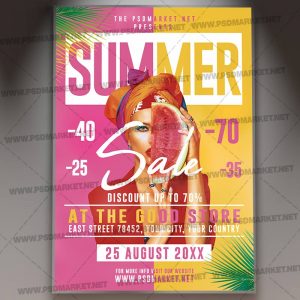 Download Summer Sale Event Flyer - PSD Template