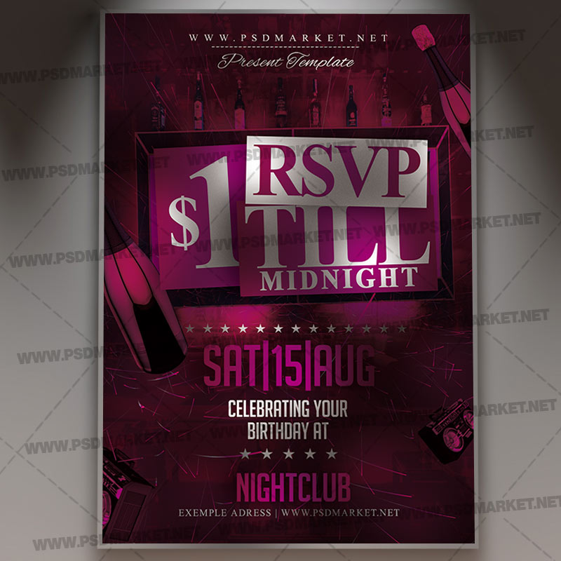 Download $1 Party Flyer - PSD Template