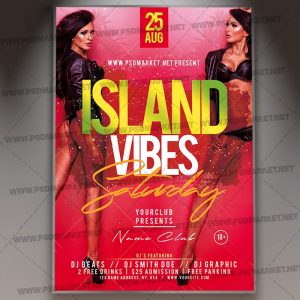 Download Island Vibes Flyer - PSD Template