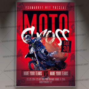 Download Moto Cross Flyer - PSD Template