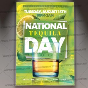 Download National Tequila Day Flyer - PSD Template