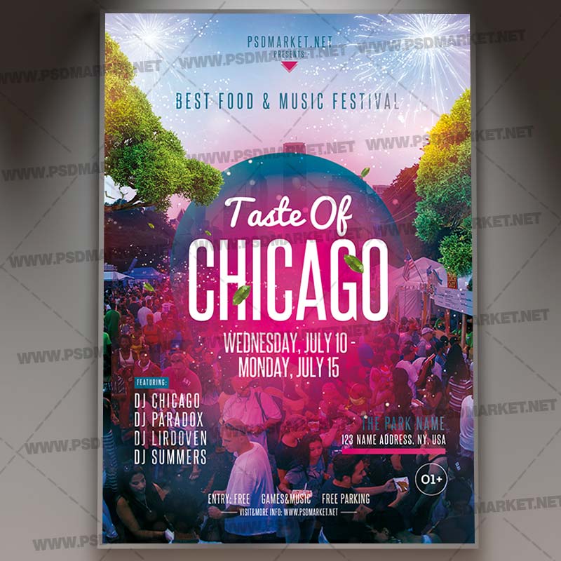 Download Taste of Chicago Flyer - PSD Template