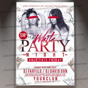 Download White Night Event Flyer - PSD Template
