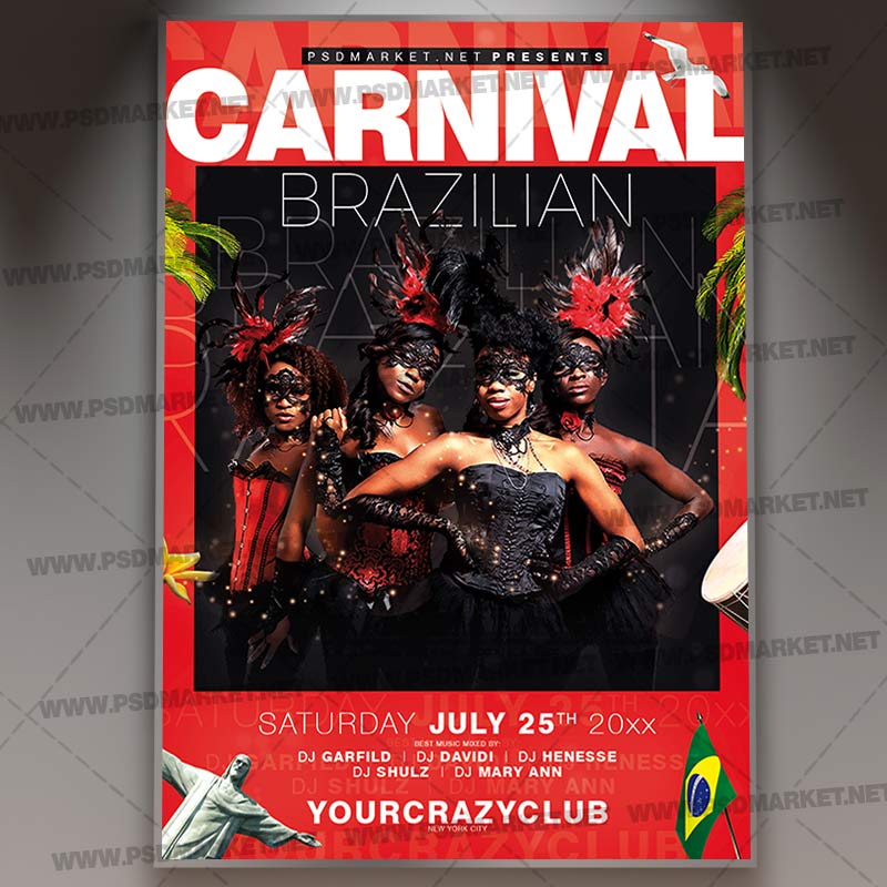 Download Brazilian Festival Flyer - PSD Template