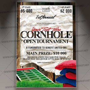 Download Cornhole Tournament Event Flyer - PSD Template