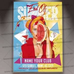 Download End of Summer Flyer - PSD Template