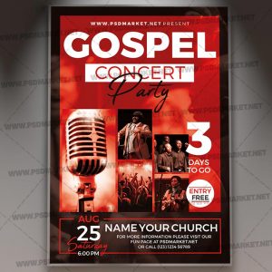 Download Gospel Concert Party Flyer - PSD Template