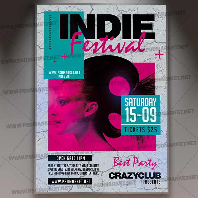 Download Indie Festival Flyer - PSD Template