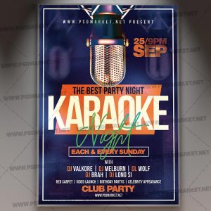 Download Karaoke Party Flyer - PSD Template