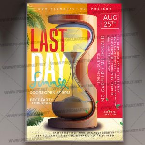 Download Last Day Summer Flyer - PSD Template