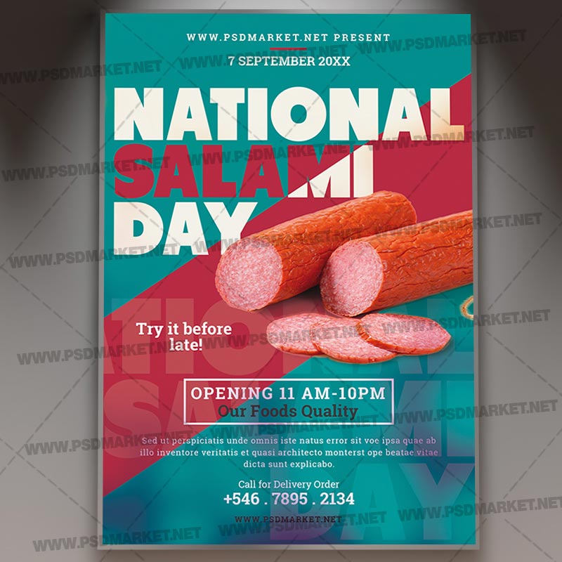 Download National Salami Day Flyer - PSD Template