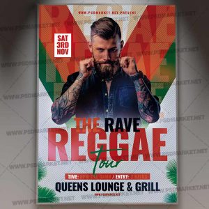 Download Reggae Tour Flyer - PSD Template