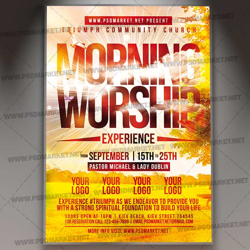 Download Worship Church Flyer - PSD Template