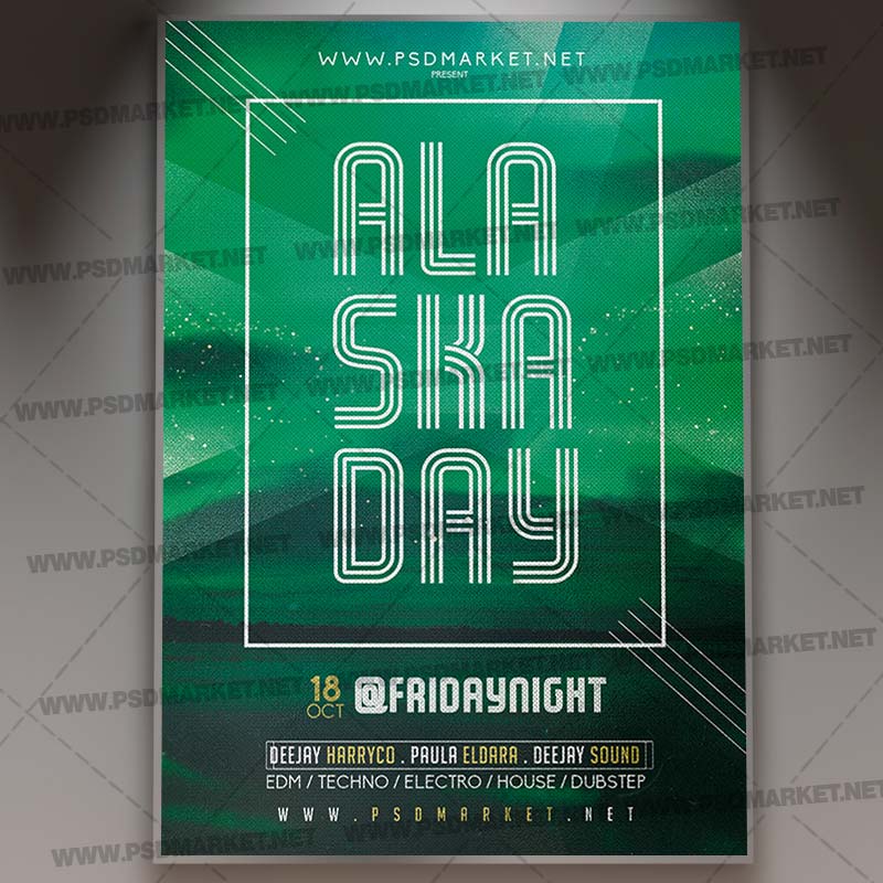 Download Alaska Day Event Flyer - PSD Template