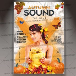 Download Autumn Sound Party Flyer - PSD Template