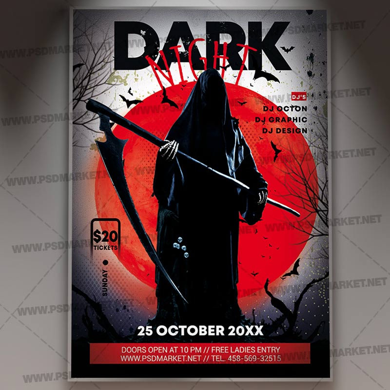 Download Dark Night Flyer - PSD Template