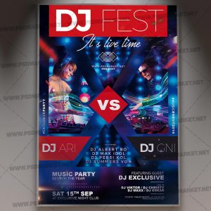 Download DJ Festival USA Flyer - PSD Template
