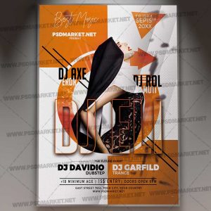 Download DJ Night Party Flyer - PSD Template