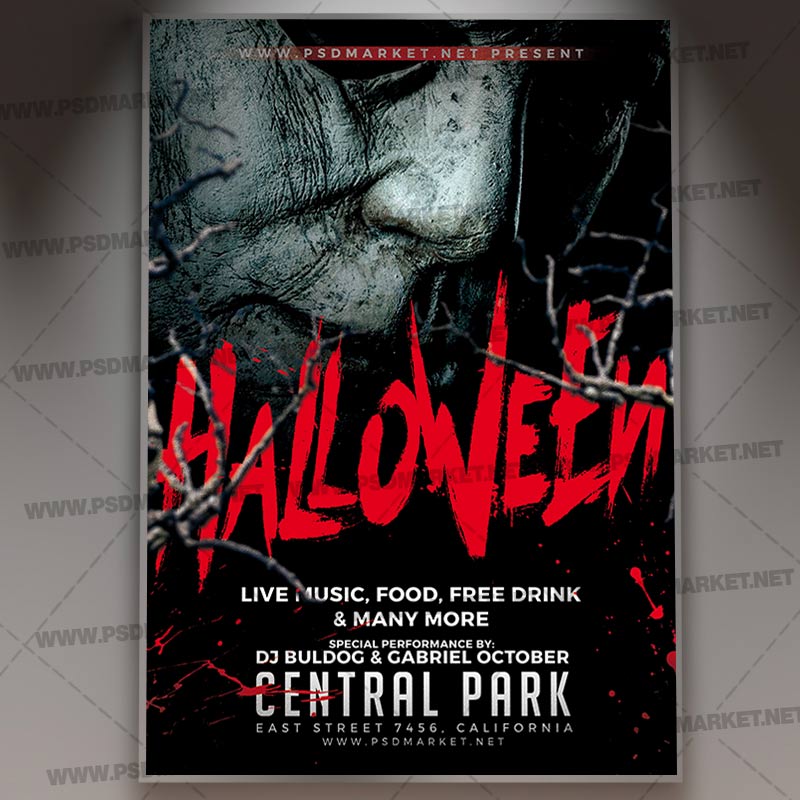 halloween party night flyer psd template flyer for halloween party