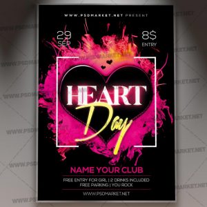 Download Heart Day Flyer - PSD Template