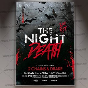 Download Night Death Flyer - PSD Template