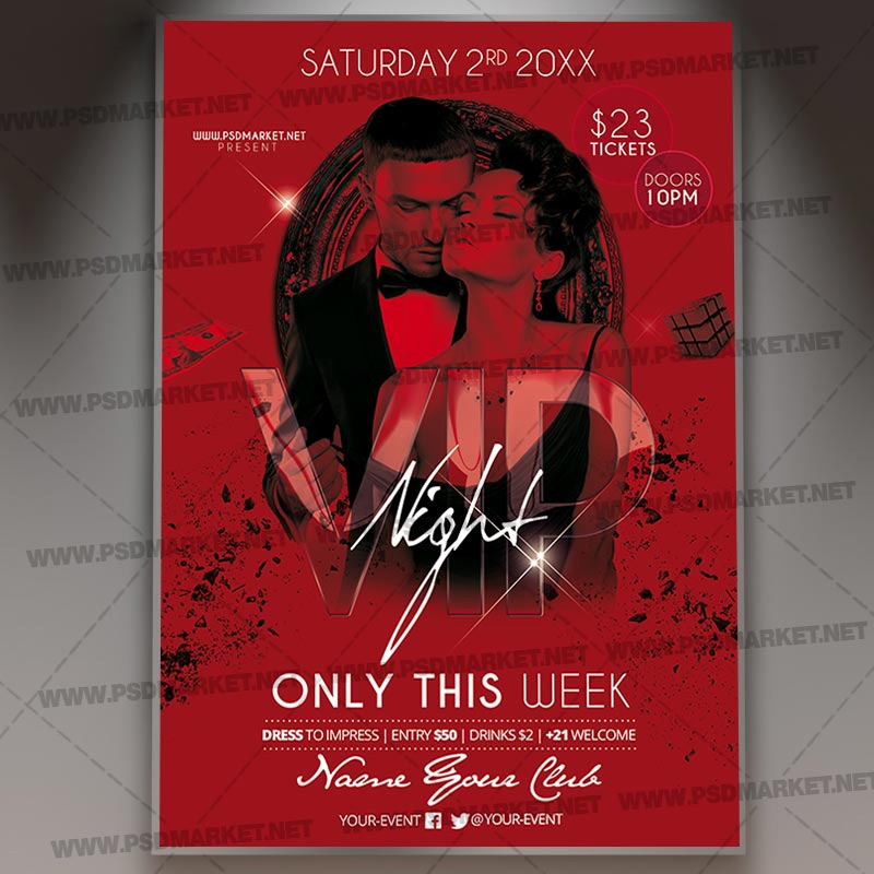 Download VIP Night Flyer - PSD Template