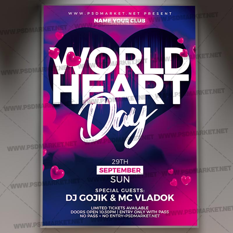 Download World Heart Day Flyer - PSD Template
