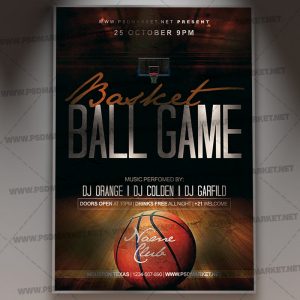 Download Basketball Game Flyer - PSD Template