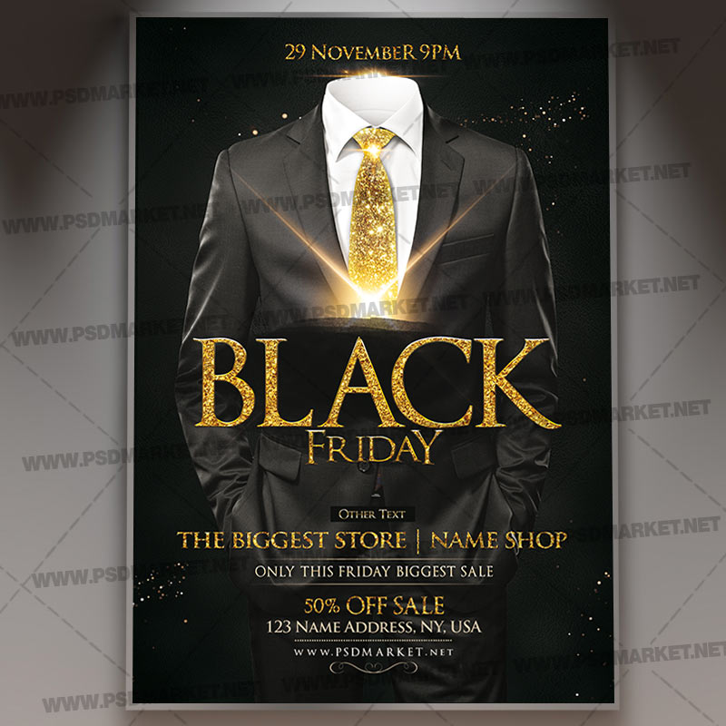 Download Black Friday Vip Flyer - PSD Template