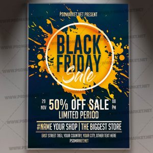 Download Black Sale Flyer - PSD Template