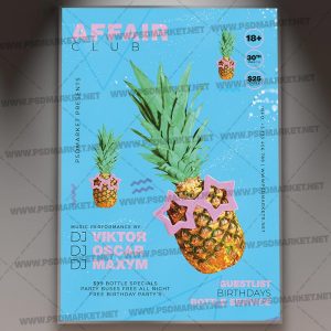 Download Club Affair Flyer - PSD Template