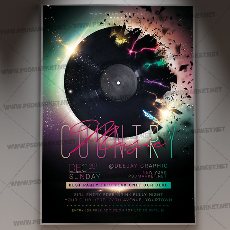 Download Country Music Event Flyer - PSD Template