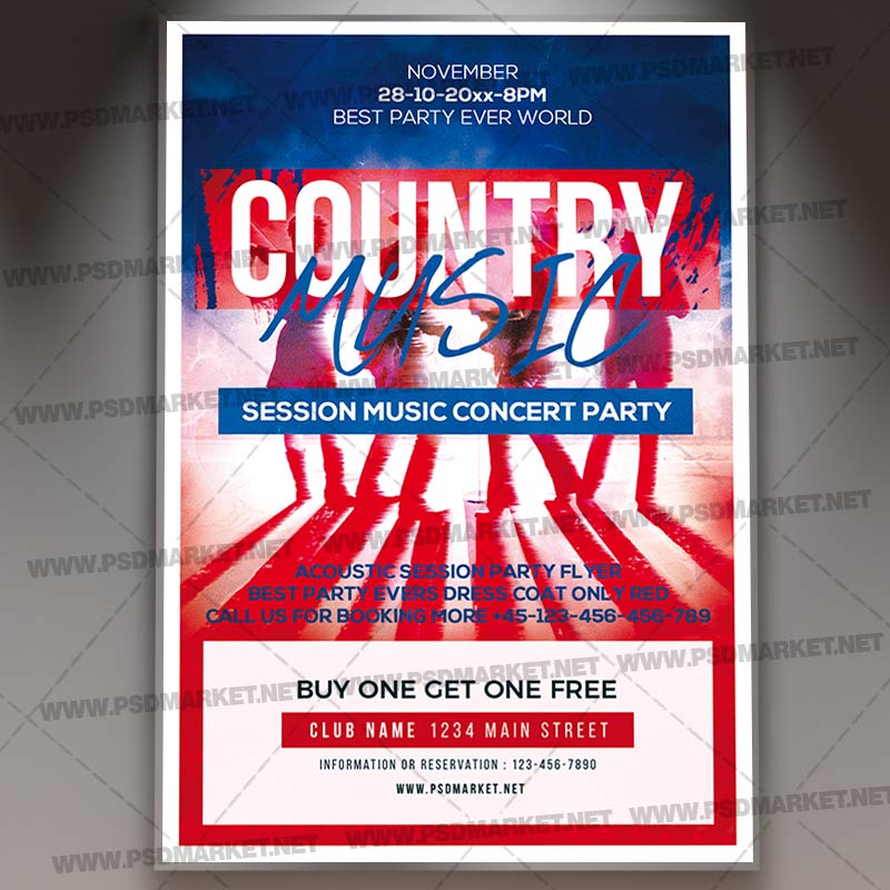 Download Country Music Flyer - PSD Template