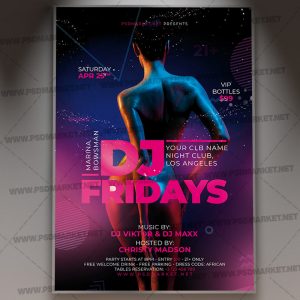 Download DJ Fridays Flyer - PSD Template