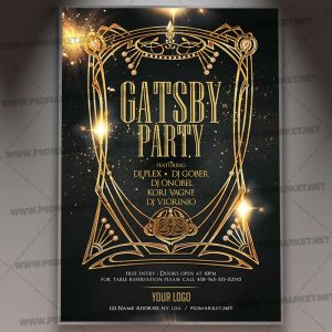 Download Gatsby Party Event Flyer - PSD Template