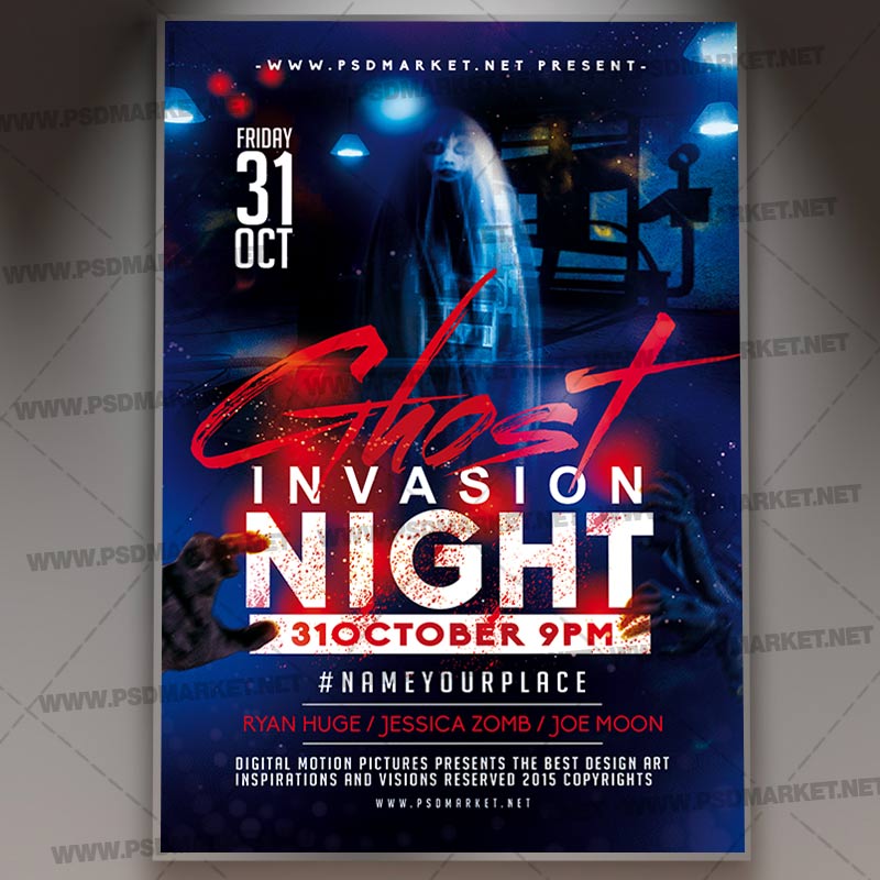 Download Ghost Night Flyer - PSD Template