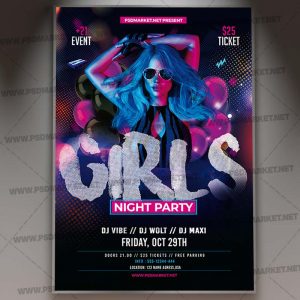 Download Girls Night Party Flyer - PSD Template
