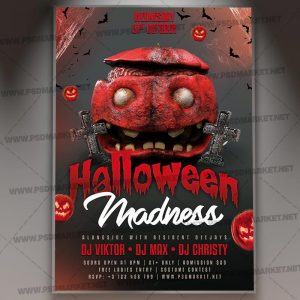 Download Halloween Madness Flyer - PSD Template