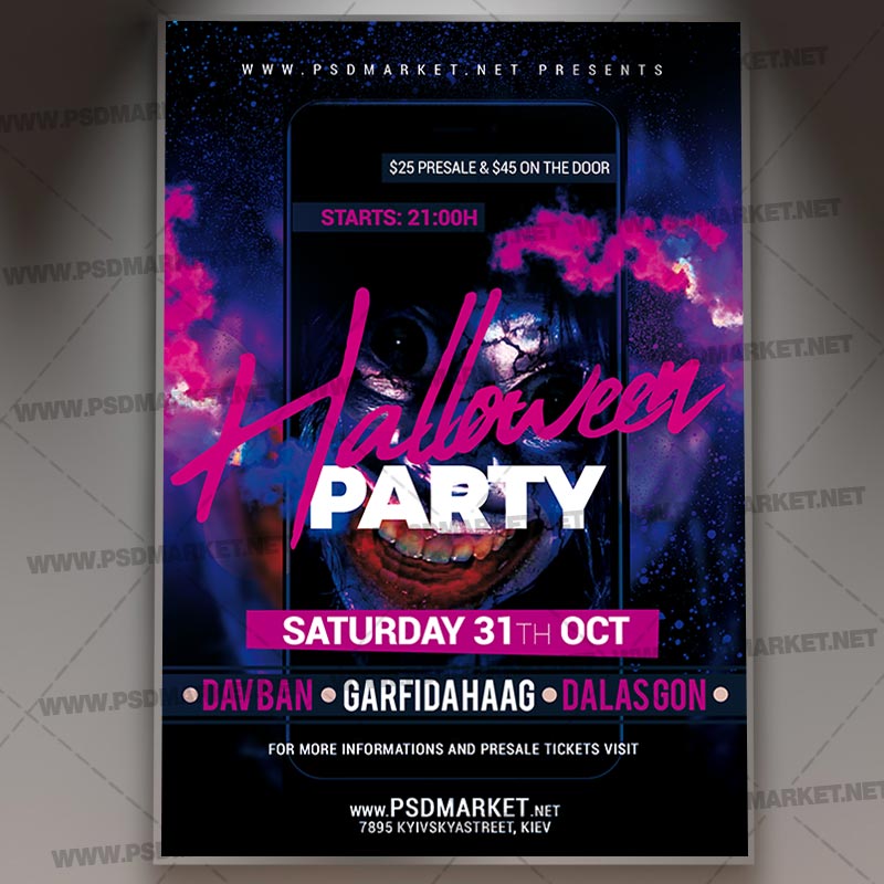 Download Halloween Party Flyer - PSD Template